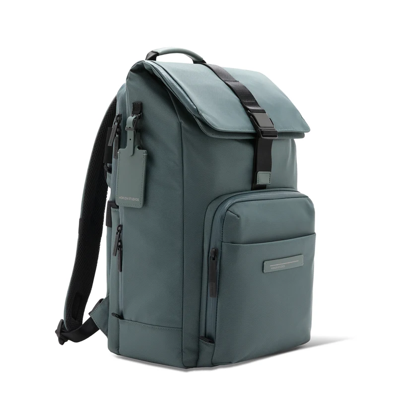 Midtown Flaptop Backpack / Pine Green / Recycled Nylon