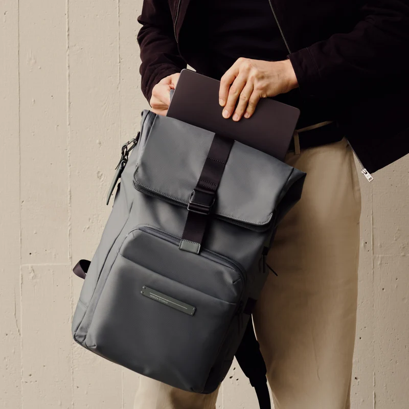 Midtown Flaptop Backpack / Pine Green / Recycled Nylon