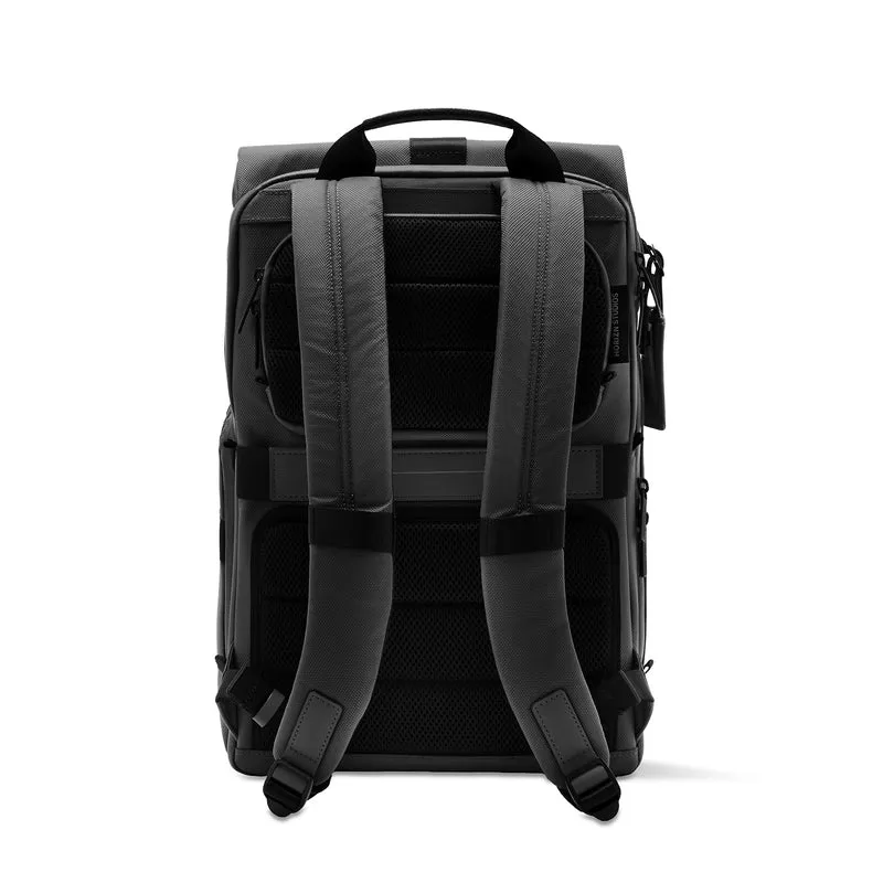 Midtown Flaptop Backpack / All Black / Recycled Nylon