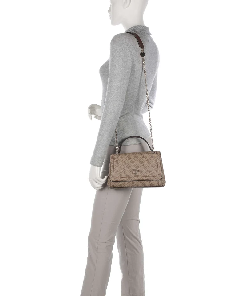 Guess Noelle Schultertasche latte logo/brown
