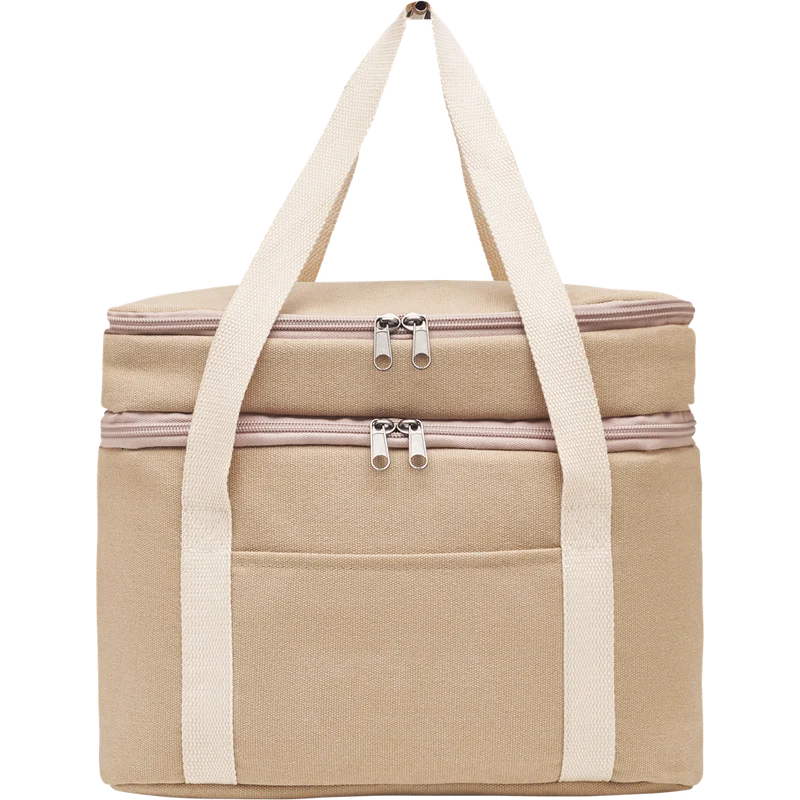Cooler Bag with 2 Compartments in Canvas