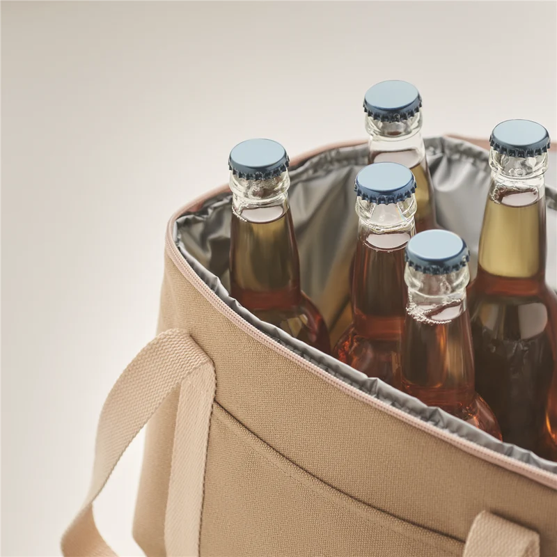 Cooler Bag with 2 Compartments in Canvas