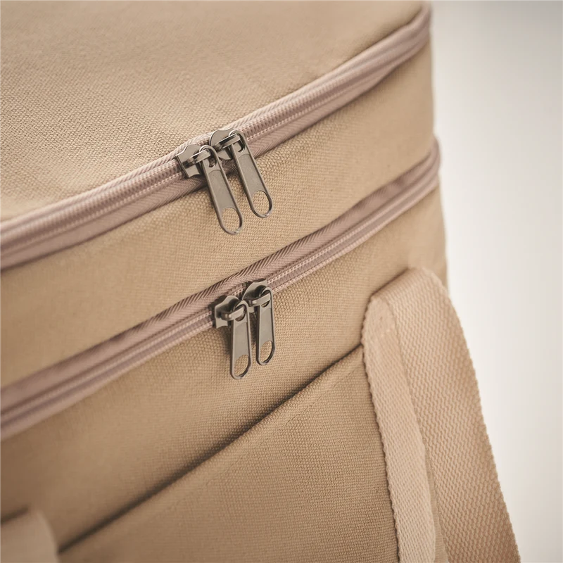 Cooler Bag with 2 Compartments in Canvas