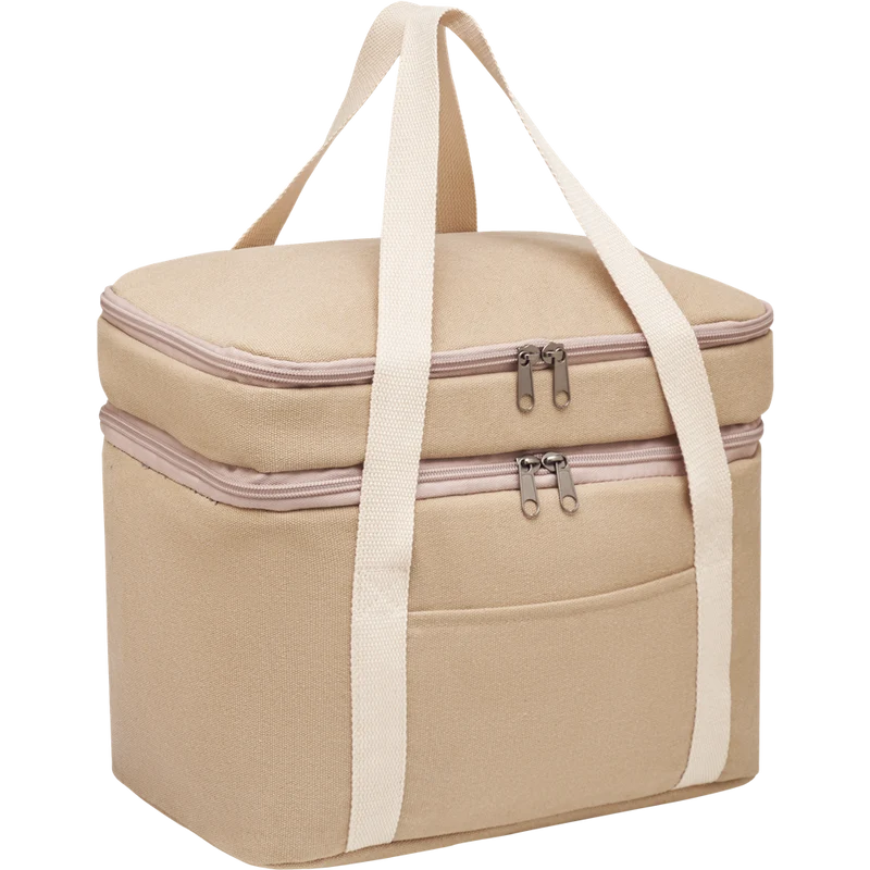 Cooler Bag with 2 Compartments in Canvas