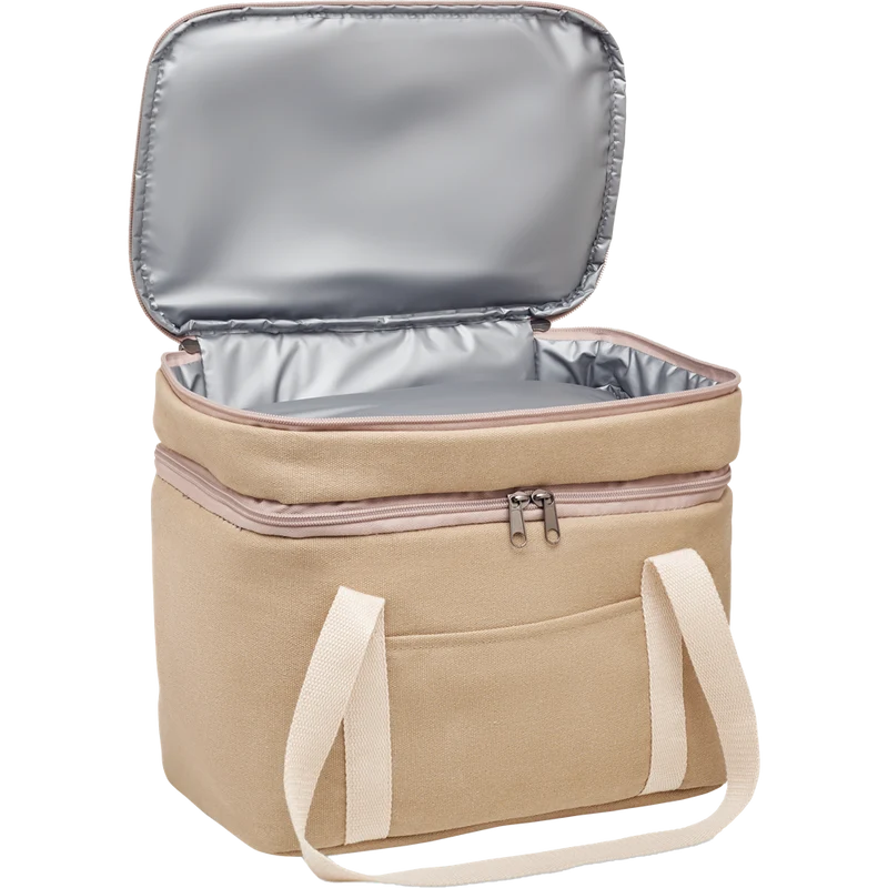 Cooler Bag with 2 Compartments in Canvas