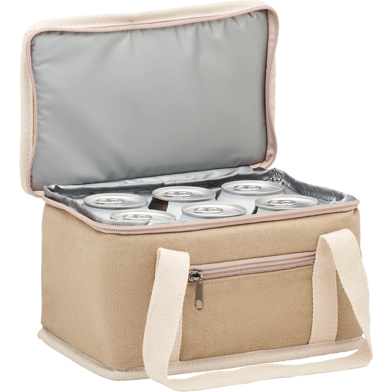 6 Can Cooler Bag in Canvas