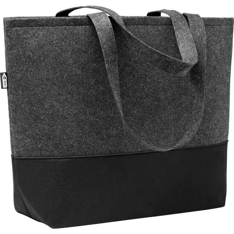 RPET Felt Shopping Bag with Coloured Base