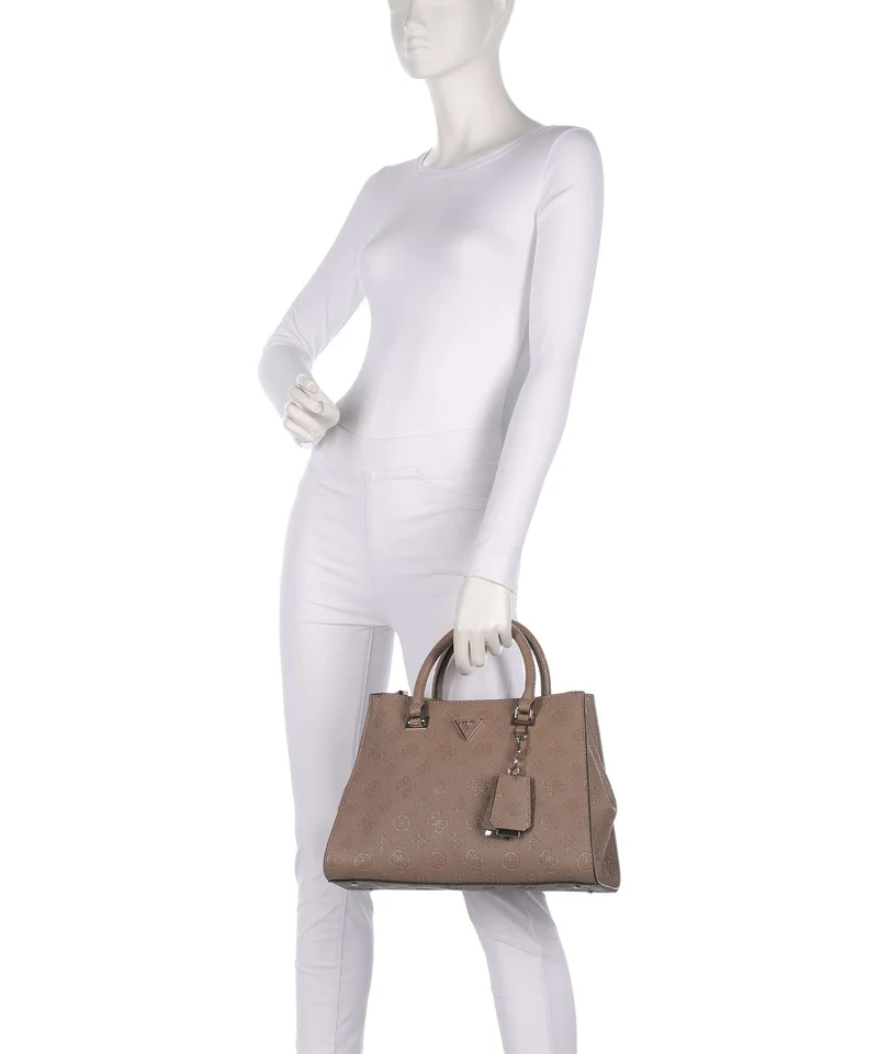 Guess Cresidia Handtasche dark taupe logo