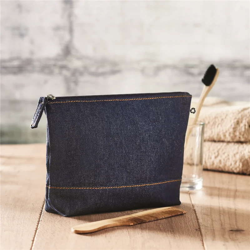 Recycled Denim Cosmetic Pouch