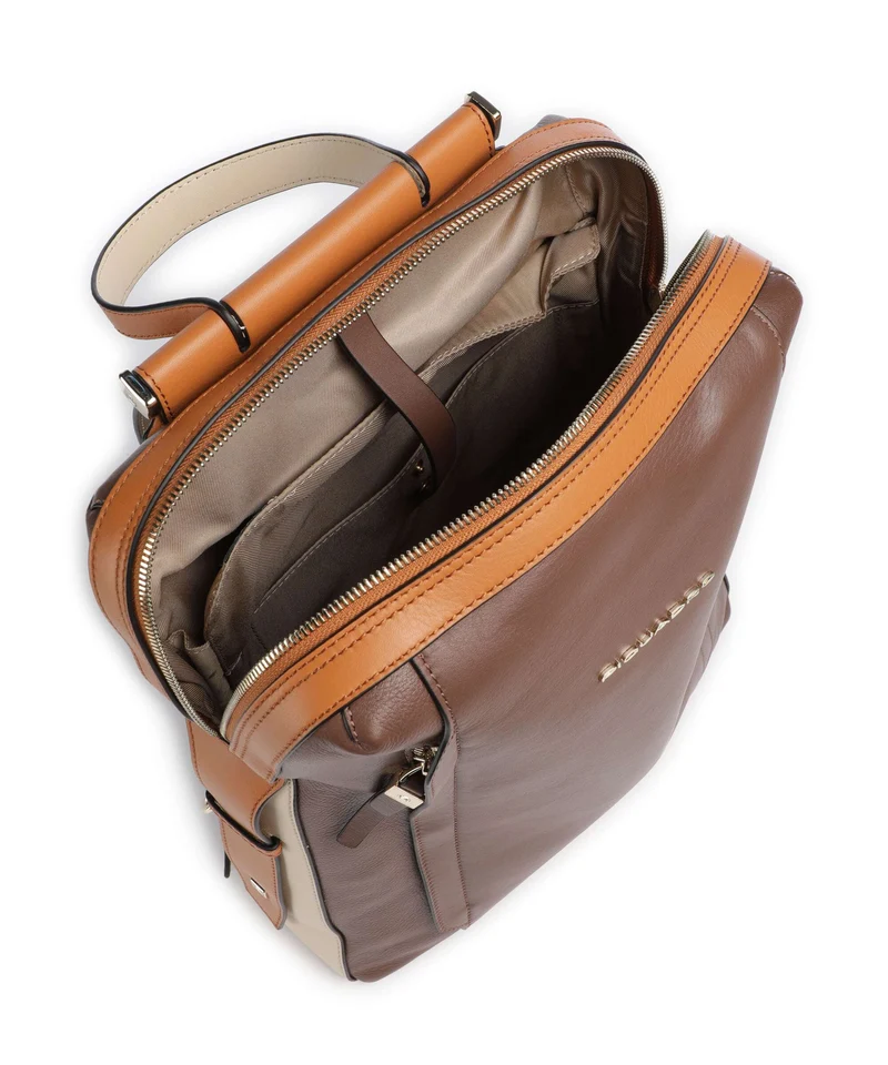 Piquadro Circle Laptop-Rucksack marrone/beige