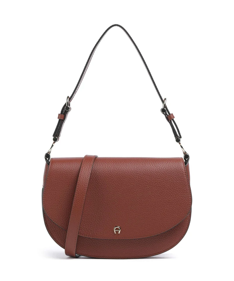 Aigner Delia S Schultertasche dark cognac