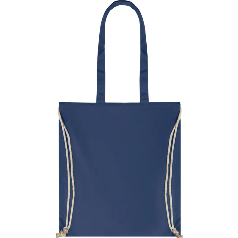 Canvas Shopping Bag with Drawstring (Black)