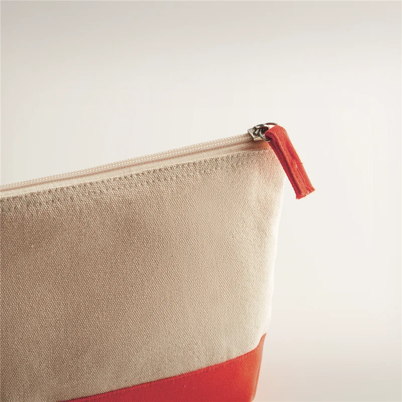 Bicolour Cotton Cosmetic Bag