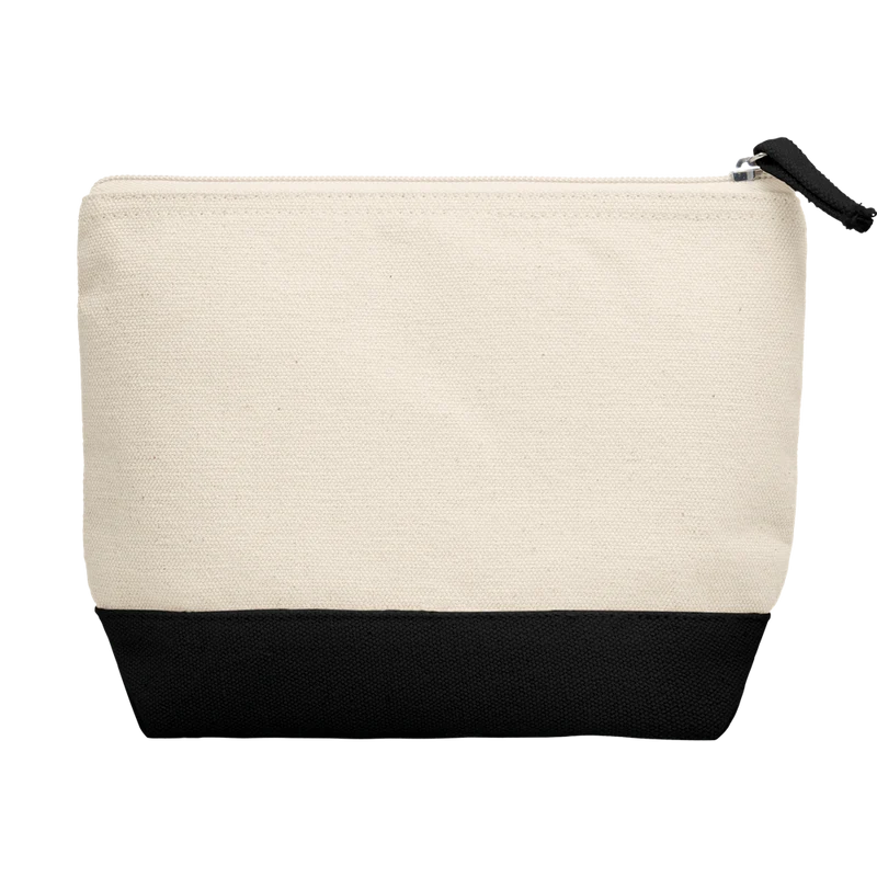 Bicolour Cotton Cosmetic Bag