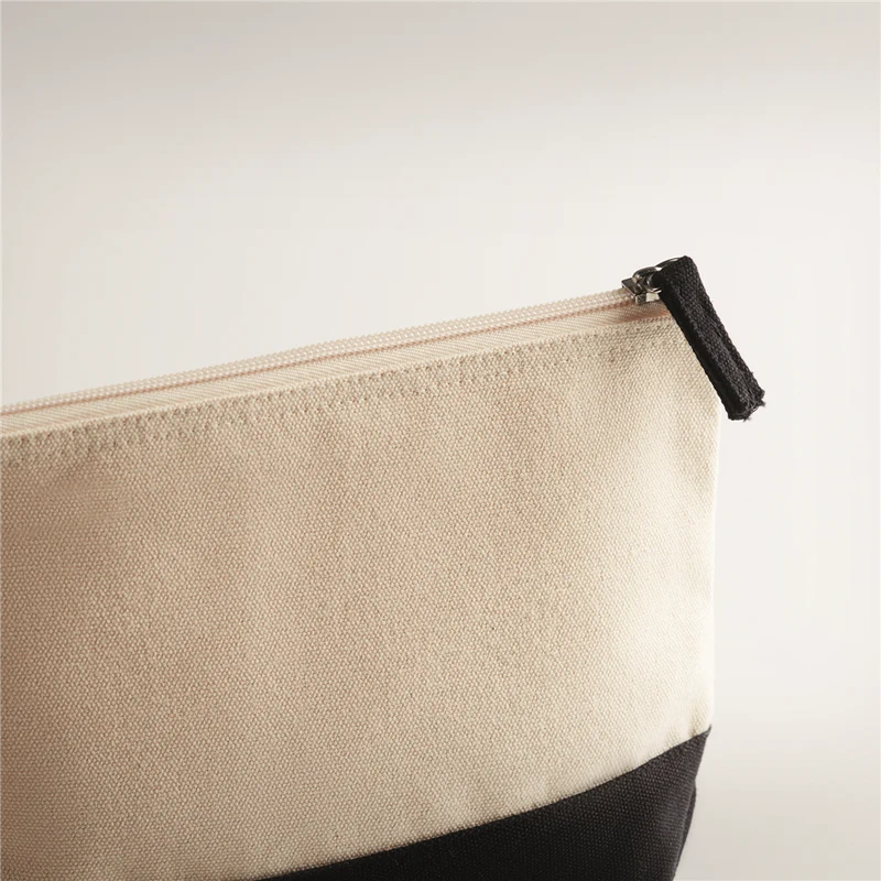 Bicolour Cotton Cosmetic Bag