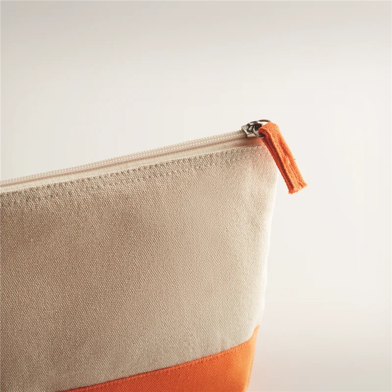 Bicolour Cotton Cosmetic Bag