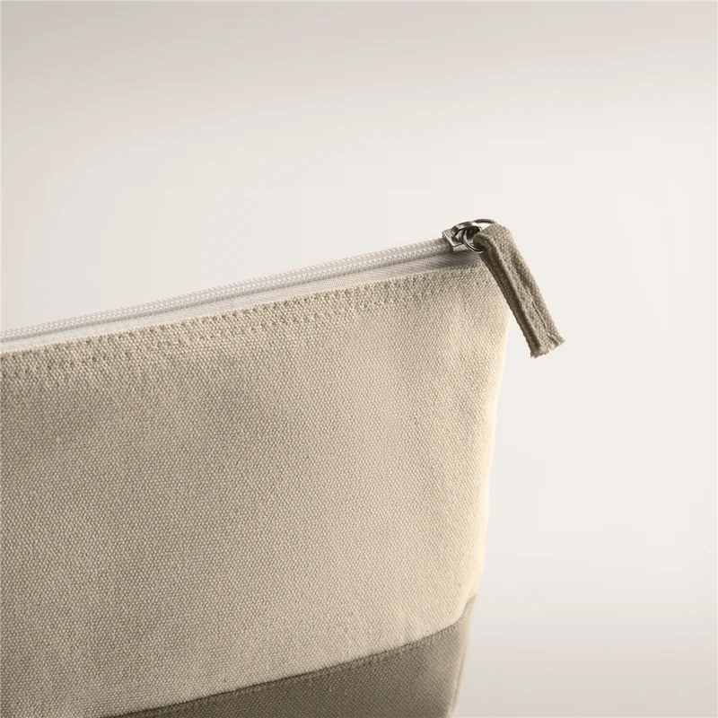 Bicolour Cotton Cosmetic Bag