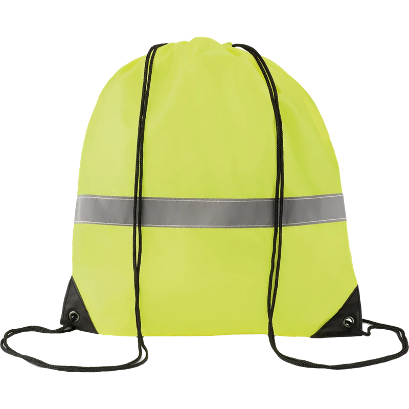 Drawstring Bag with Reflective Stripe