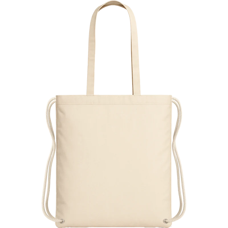 Canvas Shopping Bag with Drawstring (Beige)