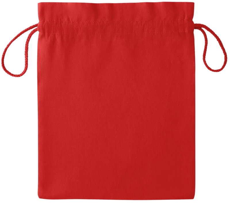 Essential medium colored cotton drawstring bag