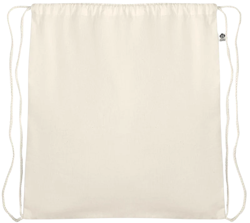 Essential organic cotton drawstring bag