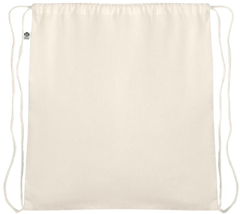 Essential organic cotton drawstring bag