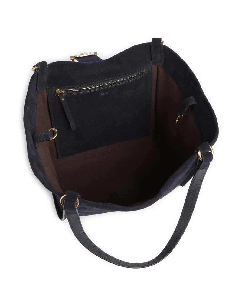 Abro Suede Temi Shopper navy