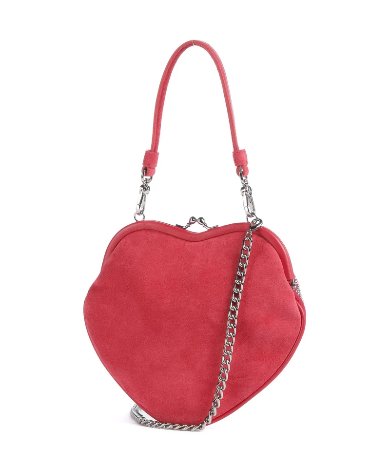 Vivienne Westwood Belle Heart Frame Diamante Umhängetasche pink