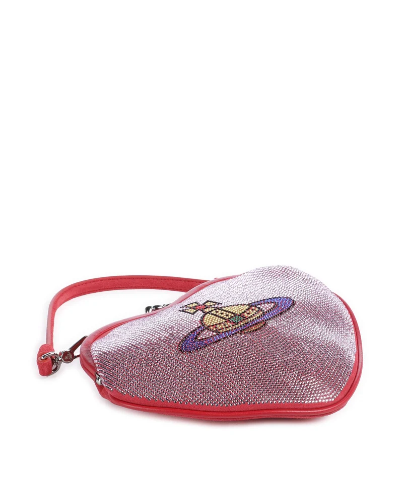 Vivienne Westwood Belle Heart Frame Diamante Umhängetasche pink