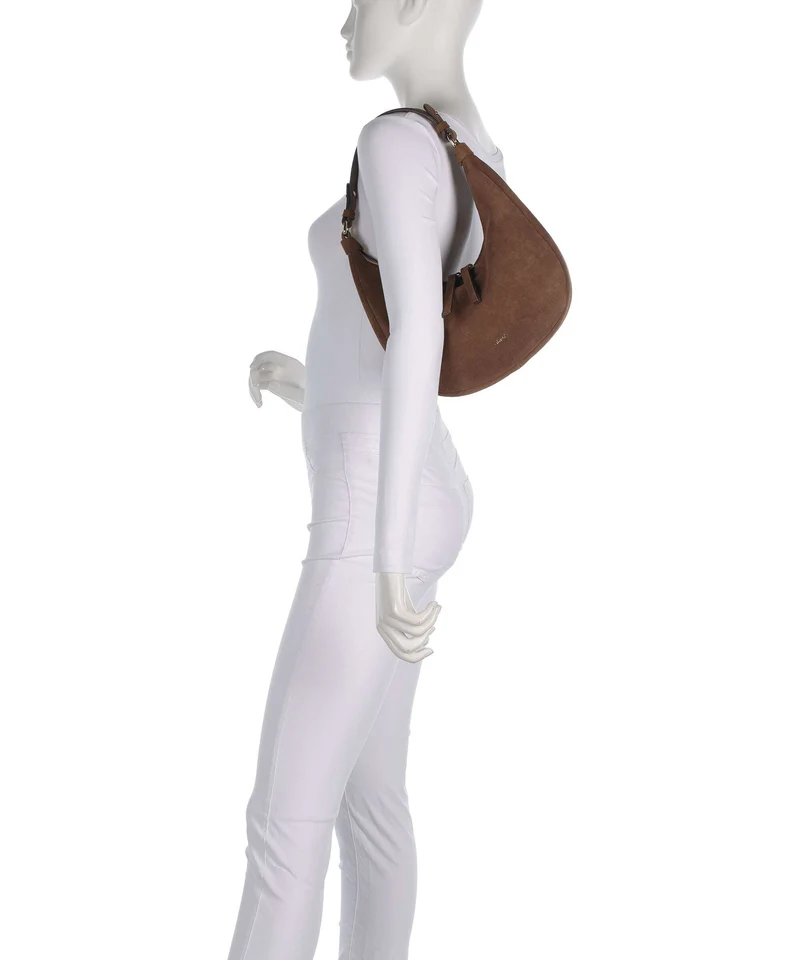 Abro Suede Nana Mini Beuteltasche wood