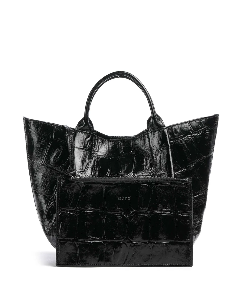 Abro Maxi Cocco Essential Small Handtasche black/nickel