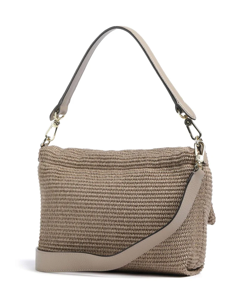 Abro Raffia Classica Temi Medium Schultertasche siena