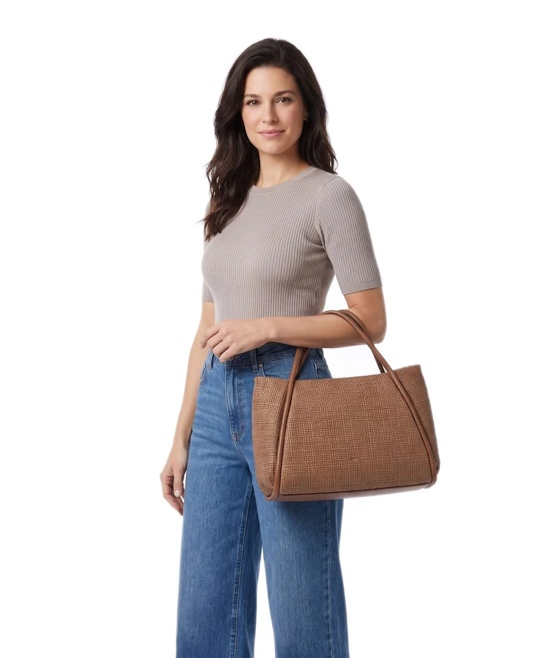 Abro Raffia Intreccio Willow Handtasche caramel/cognac