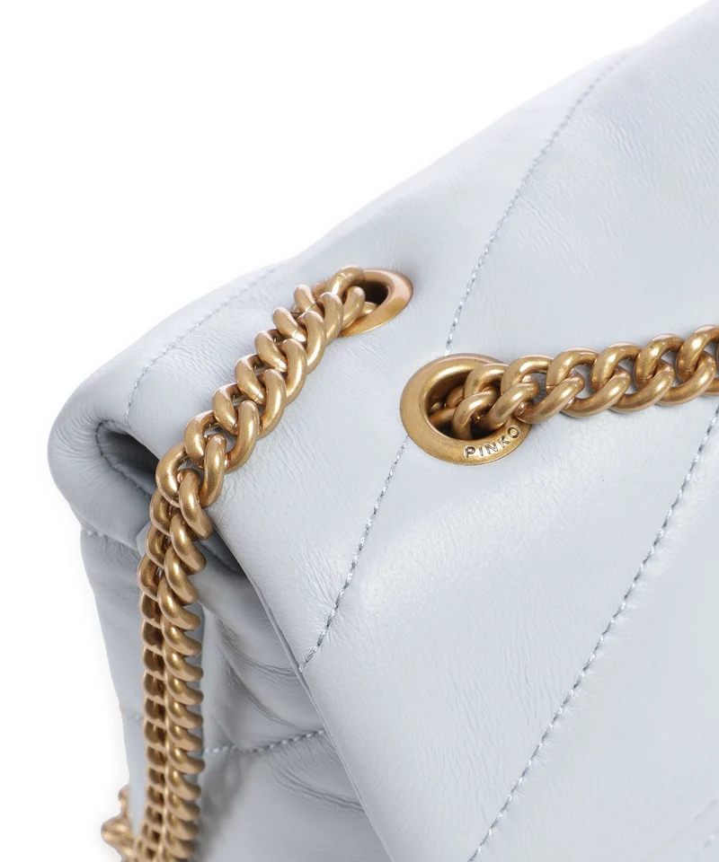 Pinko Love Puff Mini Schultertasche azzurro celeste/antique gold