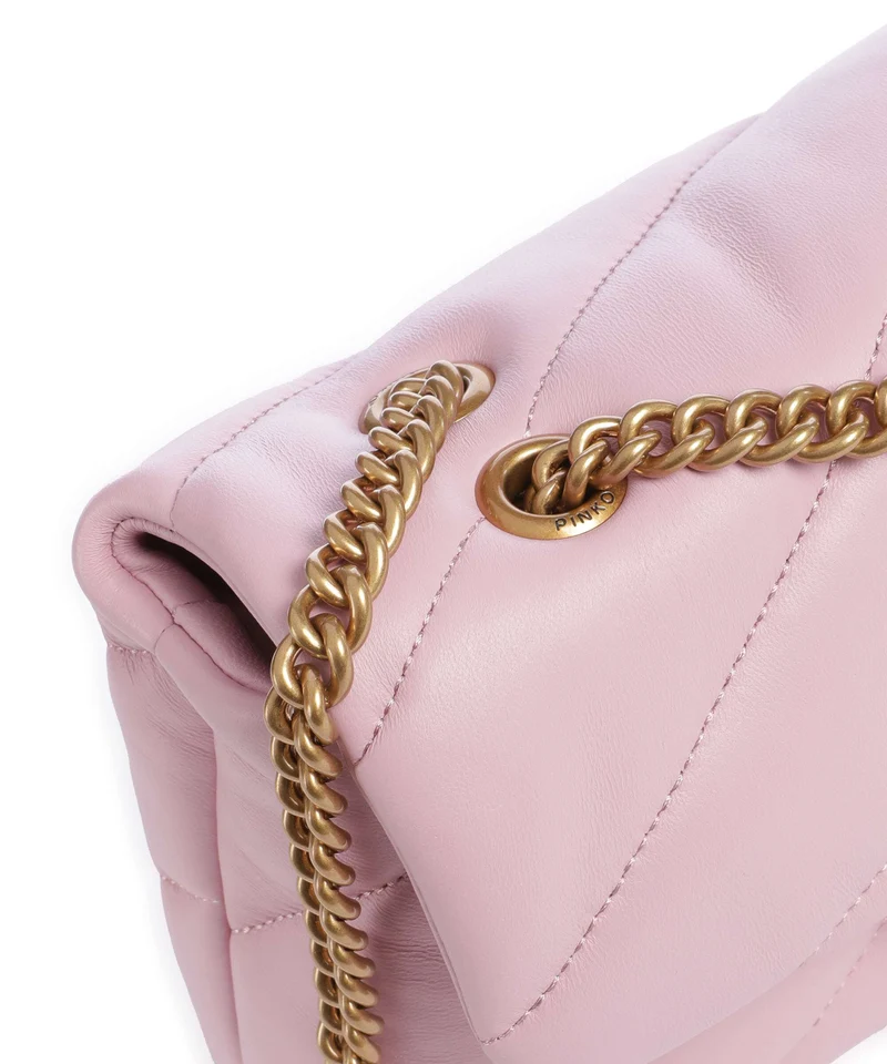Pinko Love Puff Mini Schultertasche rosa chiaro/antique gold
