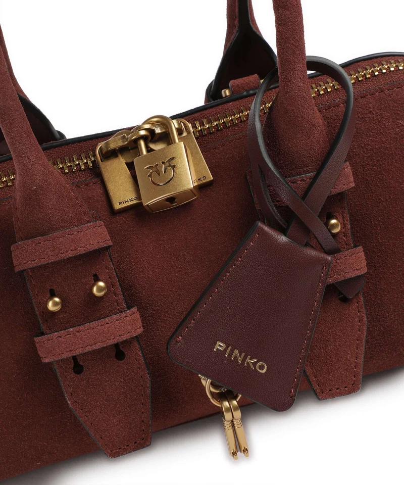 Pinko Bowling Horizontal Handtasche rosso vino/antique gold
