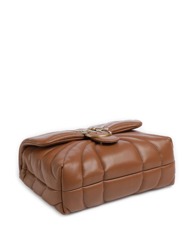 Pinko Love Puff Classic Schultertasche marrone/leone/antique gold