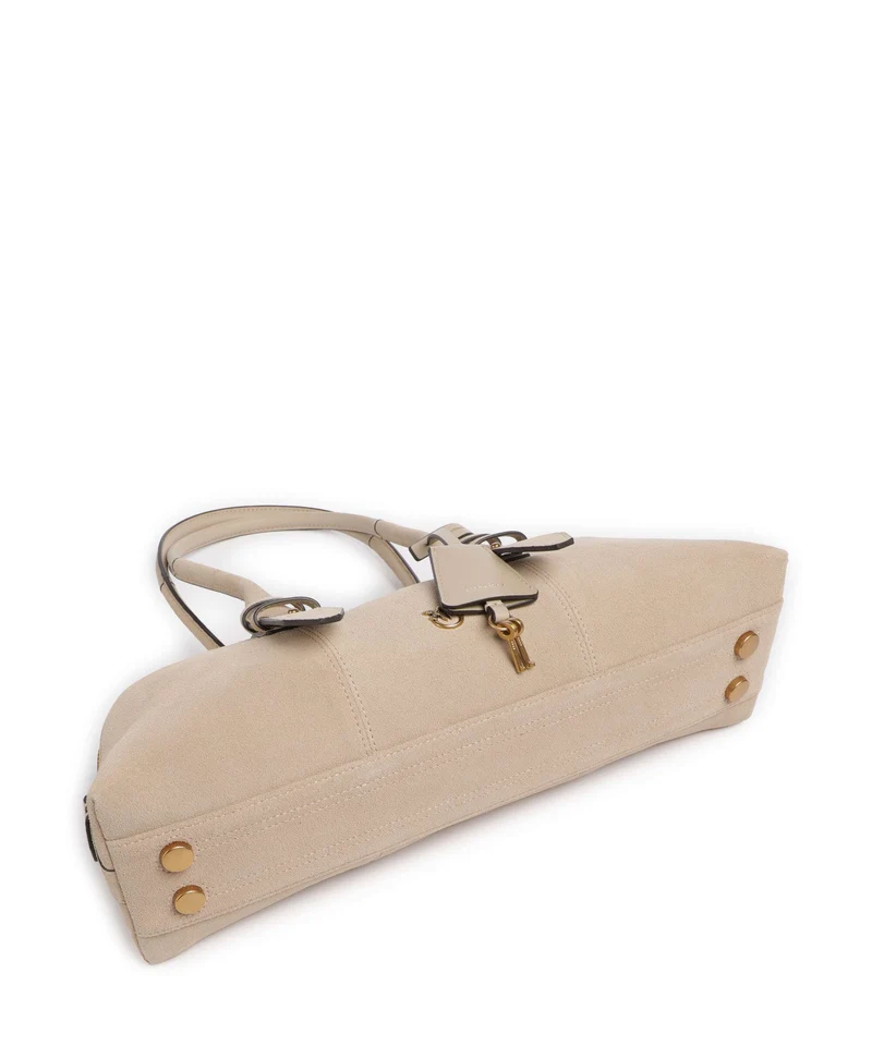 Pinko Bowling Horizontal Big Schultertasche beige/grigio fumo/antique gold