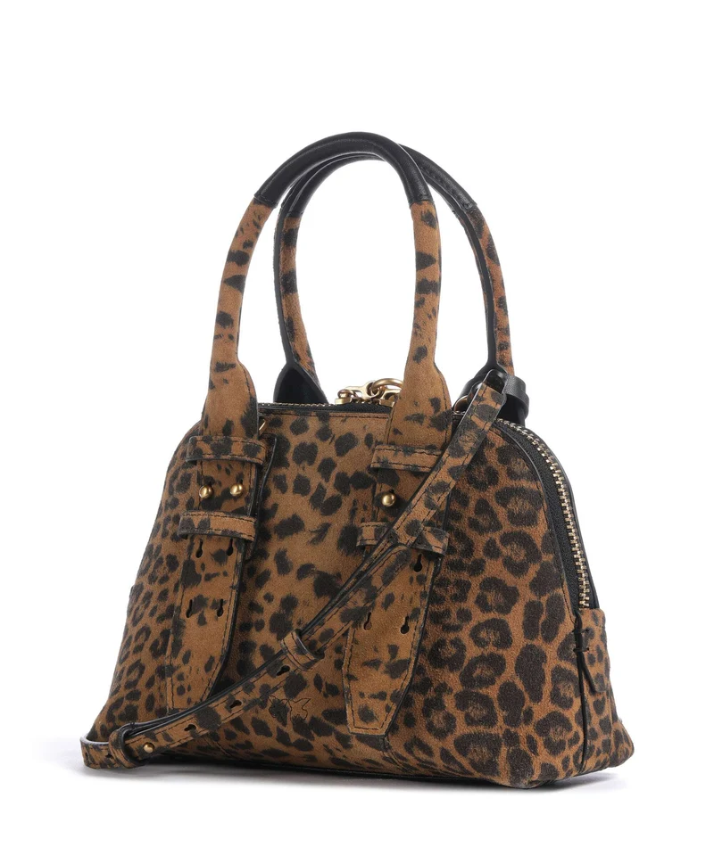 Pinko Bowling Mini Handtasche maculato/marrone/antique gold