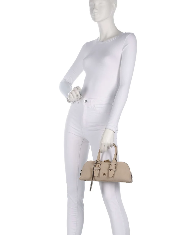 Pinko Bowling Horizontal Handtasche beige/grigio fumo/antique gold