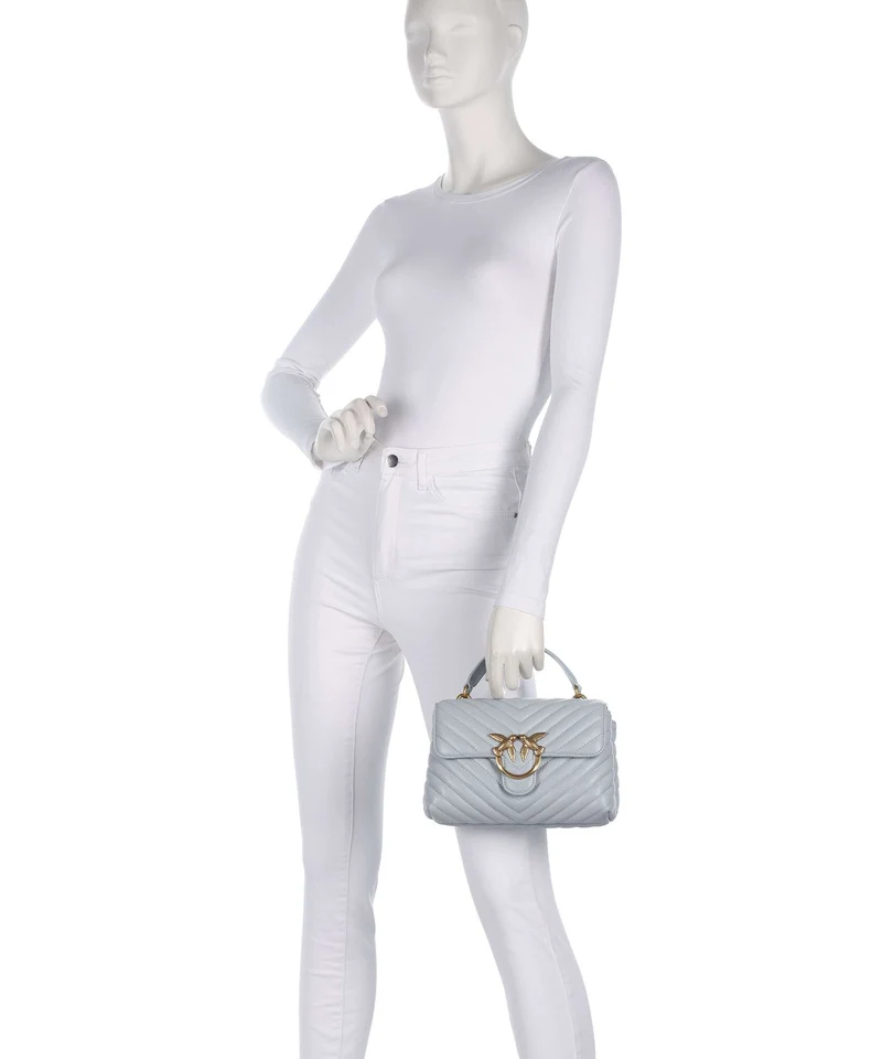 Pinko Love Lady Puff Mini Handtasche azzurro celeste/antique gold