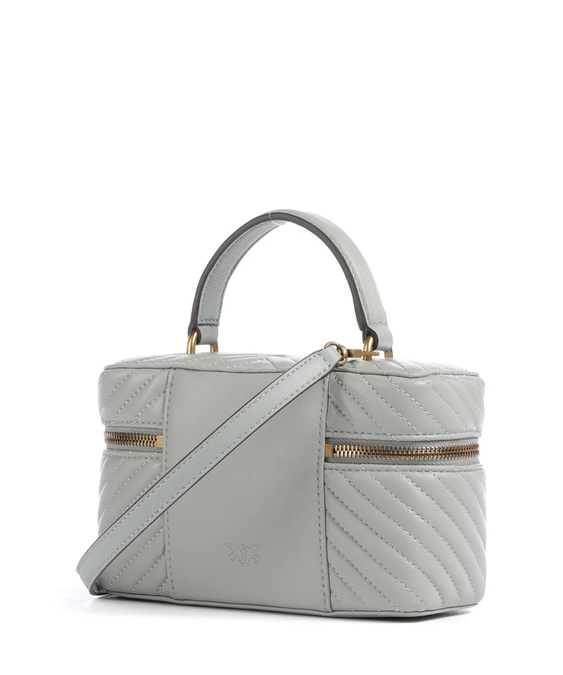 Pinko Vanity Mini Handtasche grigio perla/antique gold