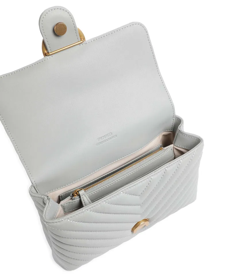 Pinko Love Lady Puff Mini Handtasche grigio perla/antique gold