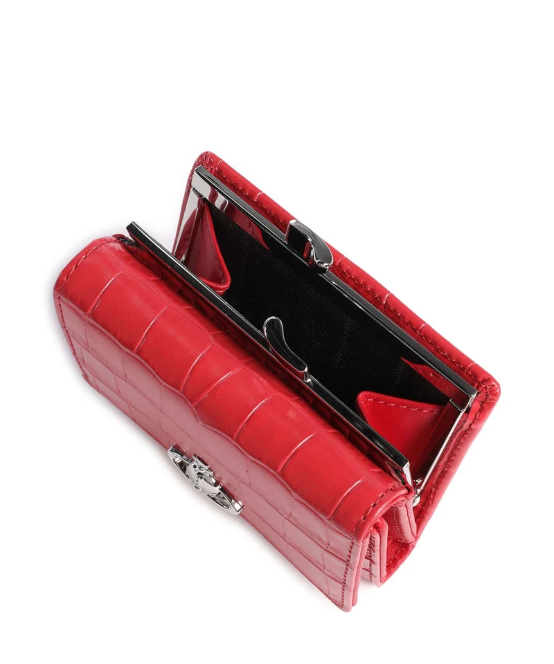 Vivienne Westwood Frame Embossed Croc Small Geldbörse coral