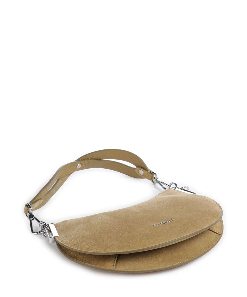 Coccinelle Sunup Suede Schultertasche seagrass