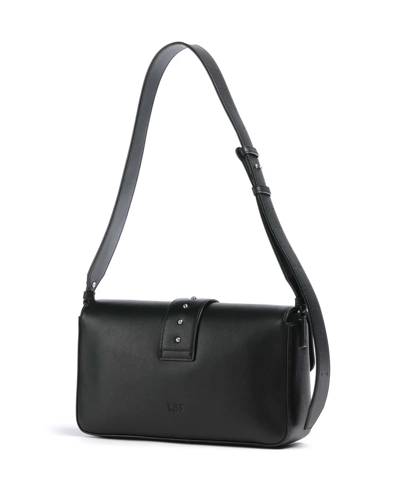 Pinko Love One Classic Slouchy Schultertasche nero limousine/matt silver