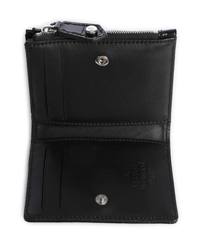 Vivienne Westwood Embossed Croc Slim Geldbörse black