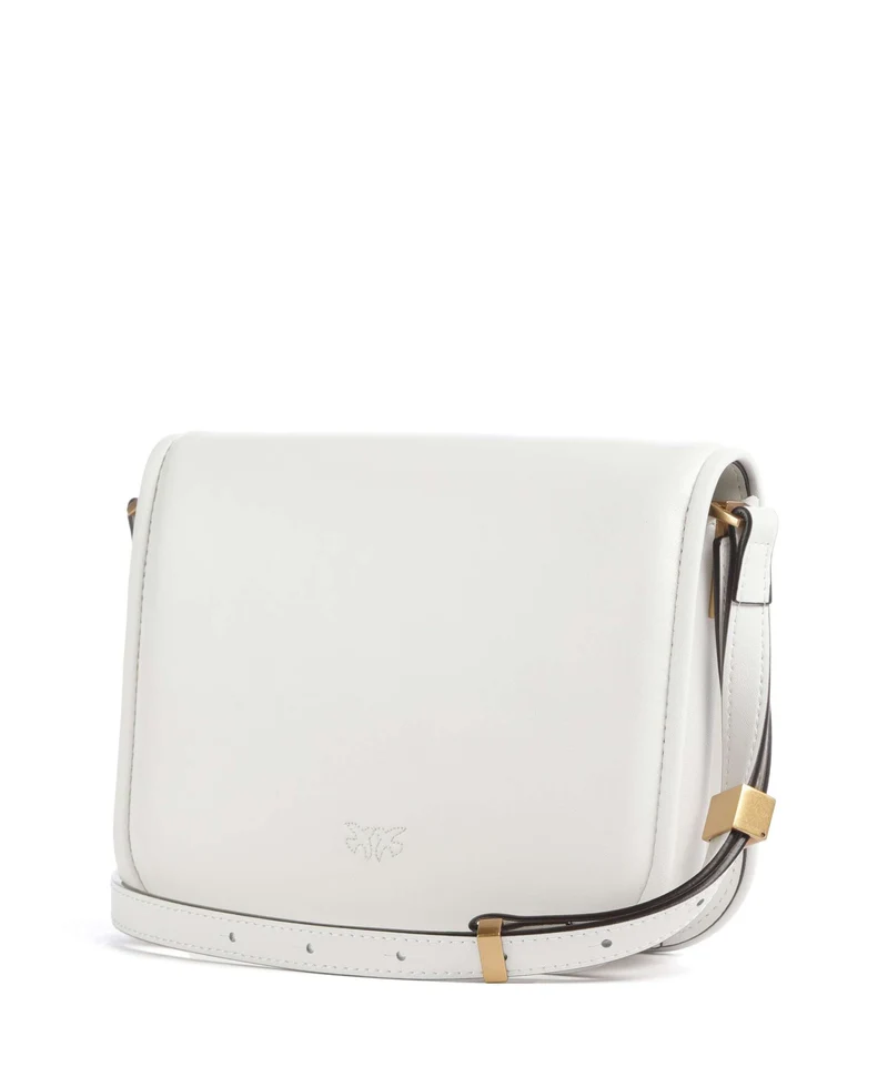 Pinko Love One Mini Umhängetasche bianco nembo/antique gold