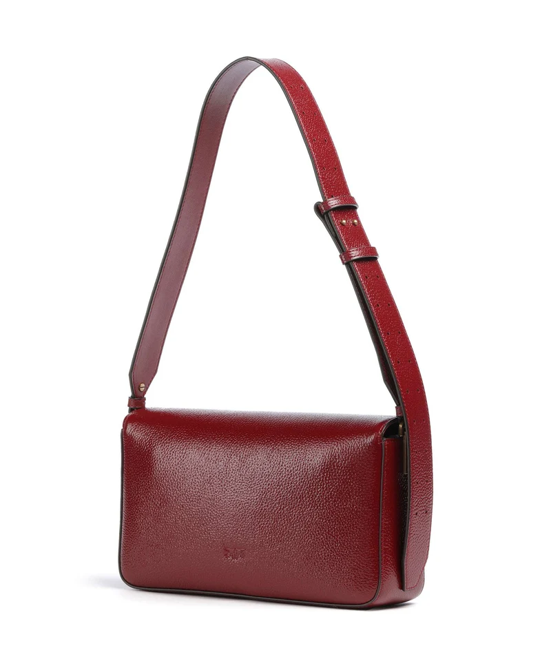 Pinko Love One Classic Slouchy Schultertasche rosso scuro/antique gold