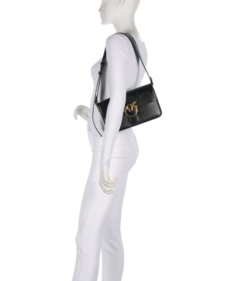 Pinko Love One Classic Slouchy Schultertasche nero/antique gold